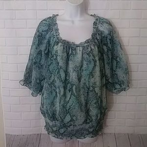 RELATIVITY~ MULTI COLOR BLOUSE TOP SIZE MEDIUM